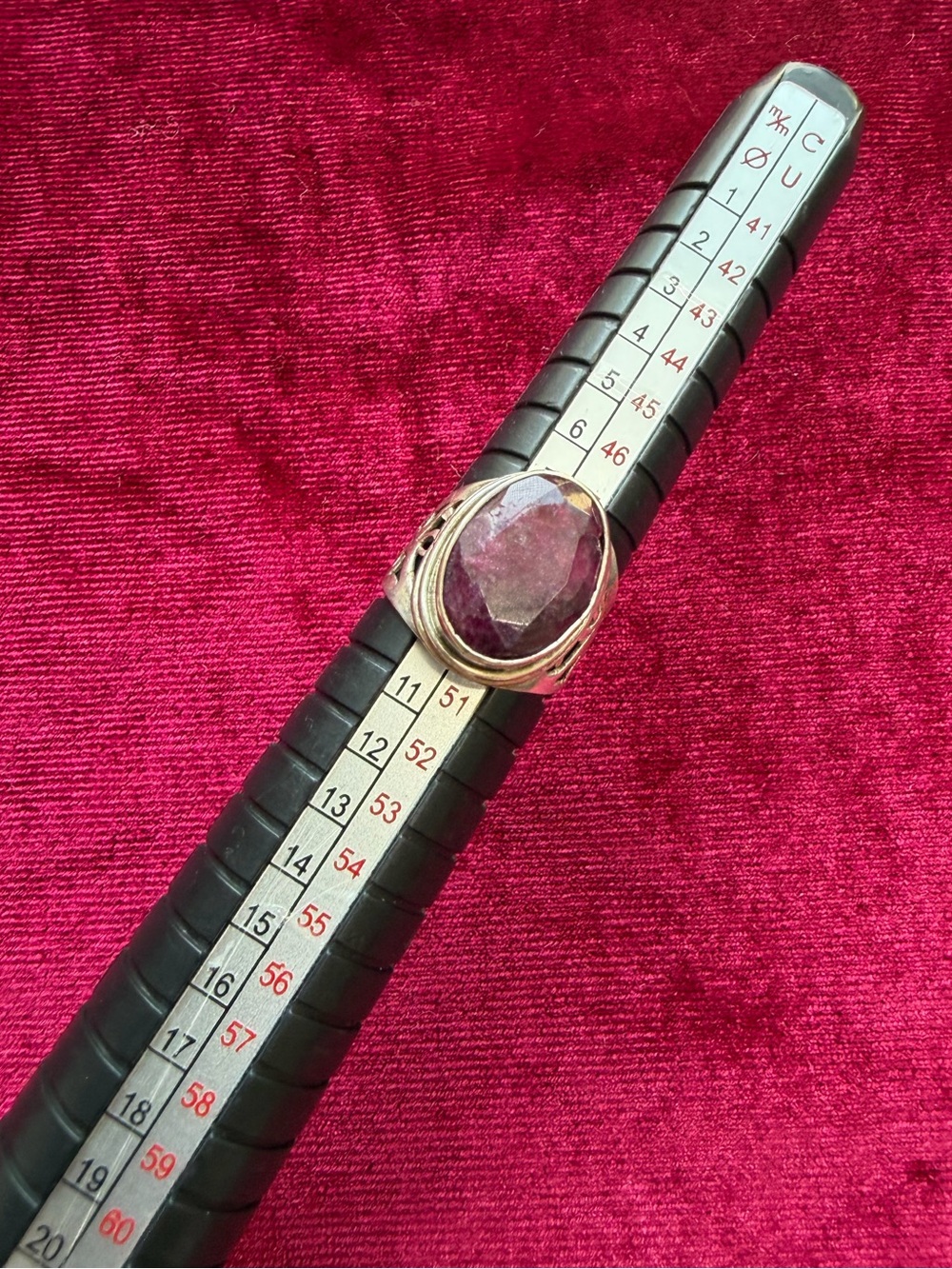 925 Sterling Silver Purple gemstone Ring